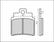 BRENTA stabdžių kaladėlės KH355 ORGANIC KYMCO SYM