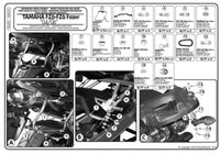 KAPPA MONOKEY SIDE šoninių dėžių laikiklis YAMAHA FZ6/FAZER '04-'06 tik K33N K'ROAD dėžėms