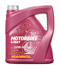 MANNOL variklio alyva 4T MOTORBIKE 10W40 4L ESTER MA2 sintetika 7812 API 4T 10W40 4 l
