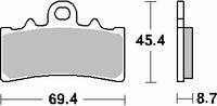SBS stabdžių kaladėlės KH606 racing dual carbon KTM RC 250 '14-'15 RC 390 '14-'22