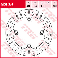TRW stabdžių diskas galinis HONDA CBR 500 CB 500 F X '13- CBF 500 '04-'08 CB CBF CBR 600