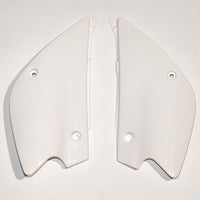 UFO galinės šoninės plastmasės KAWASAKI KX 80 '98-'00 KX 85 '01-'13 baltas