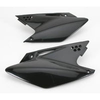 UFO galinės šoninės plastmasės KAWASAKI KXF 250 '06-'08 juodas