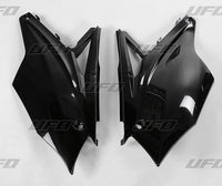 UFO galinės šoninės plastmasės KAWASAKI KXF 450 '16-'17 juodas