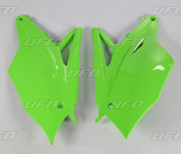 UFO galinės šoninės plastmasės KAWASAKI KXF 450 '16-'18 KXF 250 '17-'20 žalias