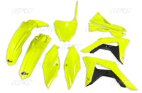 UFO plastiko komplektas HONDA CRF 250R '18-'21 CRF 450R '17-'20 su oro filtro apsaugomis geltona