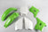 UFO plastikų komplektas KAWASAKI KX 125 250 '96-'98 OEM žalias/baltas
