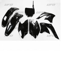 UFO plastikų komplektas KAWASAKI KXF 250 '08 juodas