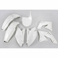 UFO plastikų komplektas KAWASAKI KXF 250 '09-'12 baltas