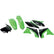 UFO plastikų komplektas KAWASAKI KXF 250 '10-'11 OEM žalias/juodas
