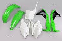 UFO plastikų komplektas KAWASAKI KXF 250 '17 OEM žalias/baltas/juodas