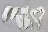 UFO plastikų komplektas KAWASAKI KXF 250 '21-'24 KXF 450 '19-'23 baltas