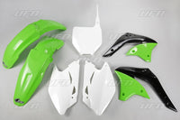 UFO plastikų komplektas KAWASAKI KXF 450 '06 OEM žalias/baltas