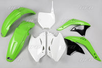 UFO plastikų komplektas KAWASAKI KXF 450 '07 OEM žalias/baltas