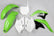 UFO plastikų komplektas KAWASAKI KXF 450 '07 OEM žalias/baltas