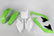 UFO plastikų komplektas KAWASAKI KXF 450 '16-'17 OEM žalias/baltas/juodas