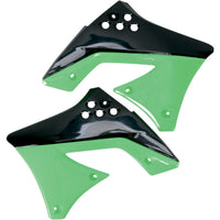 UFO radiatoriaus apsaugos KAWASAKI KXF 250 '09-'11 OEM juodas/žalias