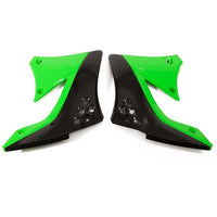 UFO radiatoriaus apsaugos KAWASAKI KXF 450 '09-'11 OEM juodas/žalias
