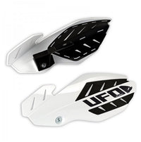 UFO rankų apsaugos handbarai FLAME HONDA CRF 250 '12-'17 CRF 450 '12-'16 balta juoda su tvirtinimais
